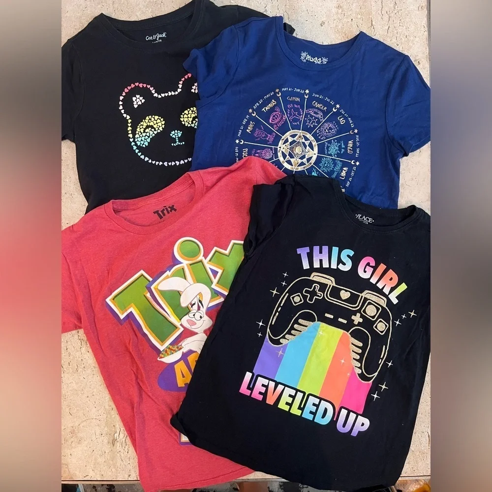 Girl’s Size 10 Fun Graphic Print T-Shirts
